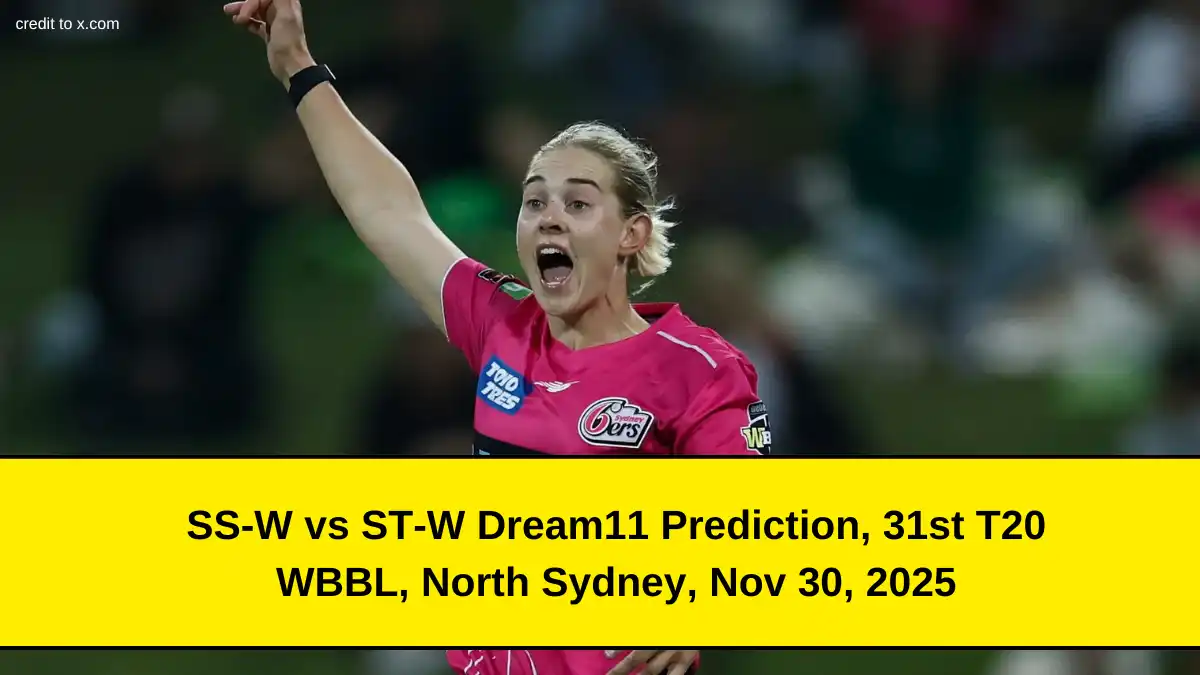 SS-W vs ST-W Dream11 Prediction, 31st T20 WBBL, North Sydney, Nov 30, ...