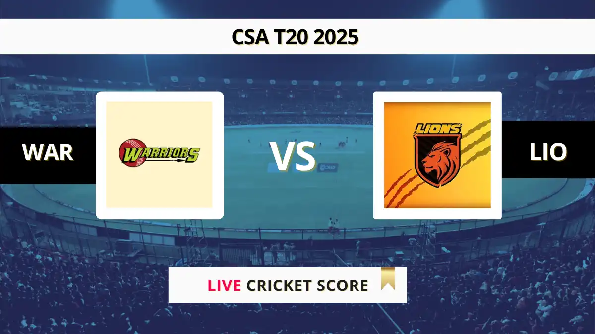 WAR vs LIO Live Cricket Score: Scorecard, Ball by Ball - Match 15, CSA...