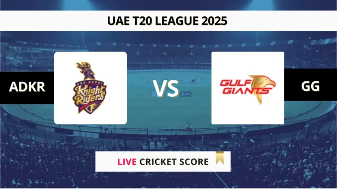 ADKR vs GG Live Score International League T20 2025