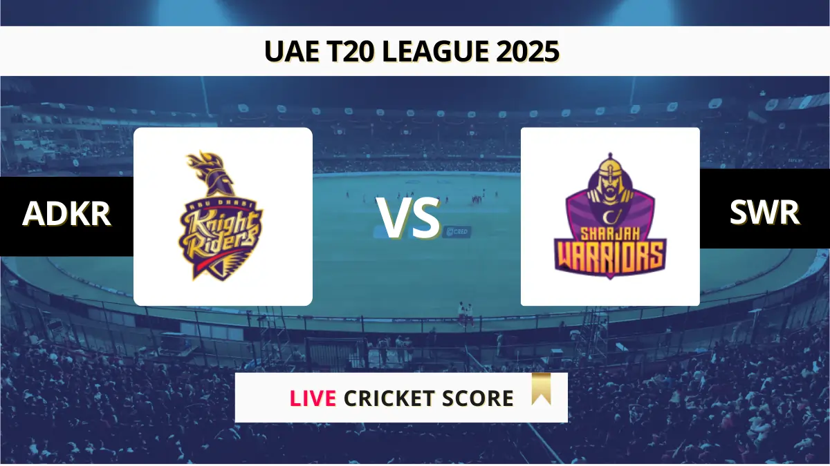 ADKR vs SWR Live Score: Scorecard, Ball by Ball Commentary - Match 25,...