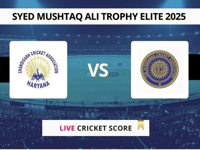 CHN vs HYD Live Cricket Score SMAT Elite 2025