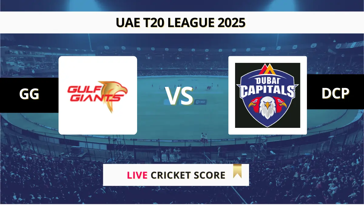 GG vs DCP Live Score: Scorecard, Ball by Ball Commentary - Match 23, I...
