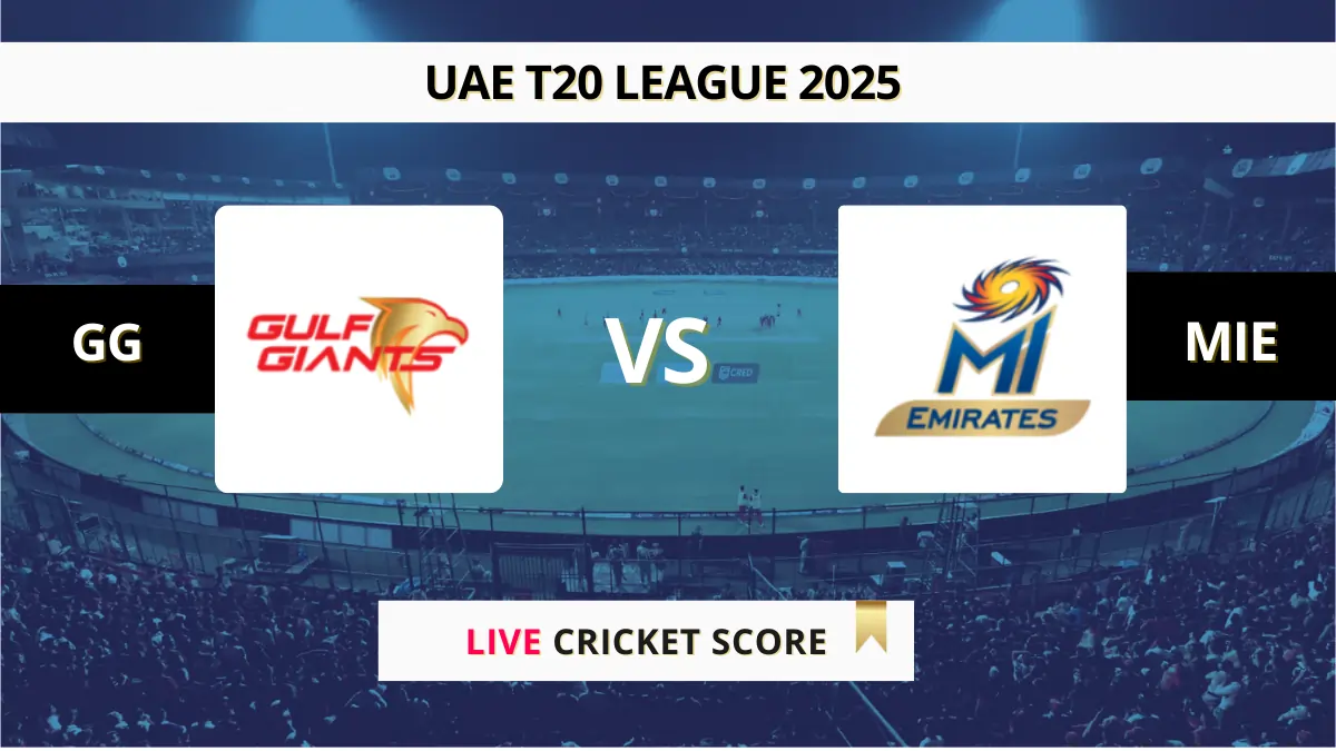 GG vs MIE Live Score: Scorecard, Ball by Ball Commentary - Match 3, In...