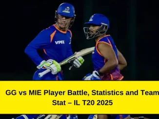 GG vs MIE Player Battle & Statistics IL T20 2025