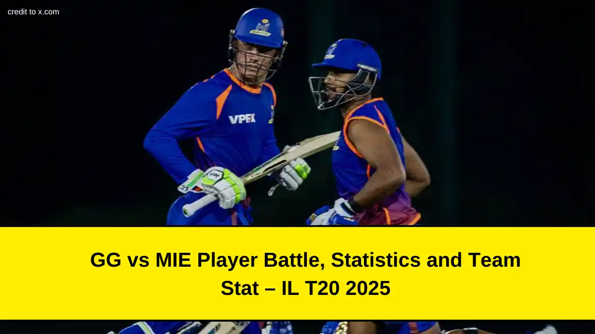 GG vs MIE Player Battle, Statistics and Team Stat – IL T20 2025