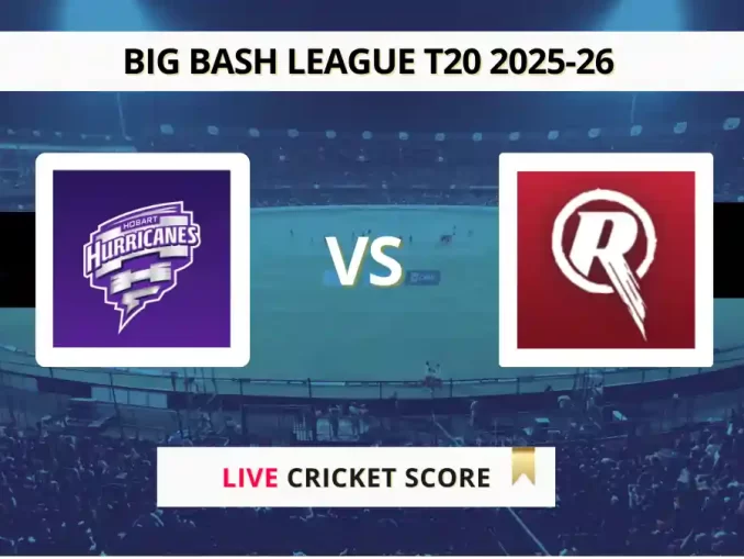 HUR vs REN Live Score Big Bash League T20 2025-26