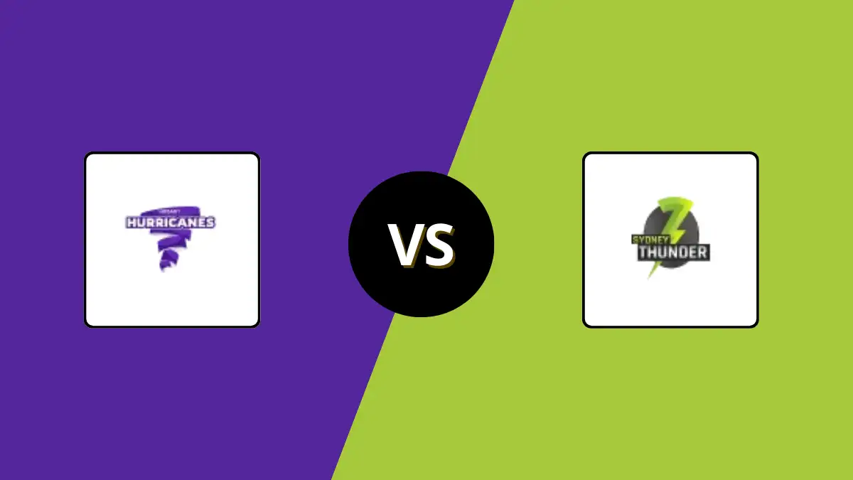 HUR vs THU Player Battle & Head to Head Team Stats - Big Bash League 2...