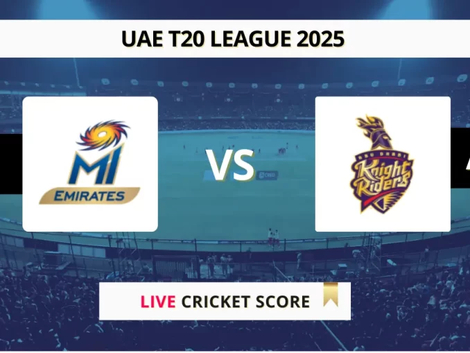 MIE vs ADKR Live Score International League T20 2025