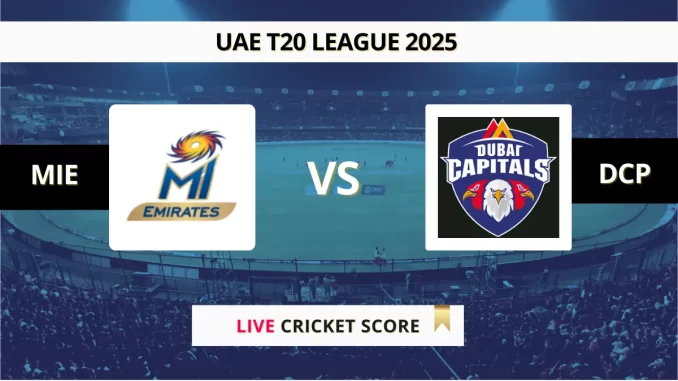 MIE vs DCP Live Score International League T20 2025