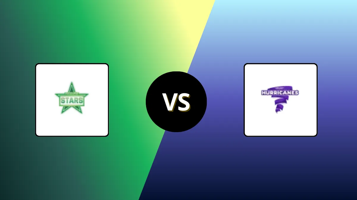 STA vs HUR Player Battle & Head to Head Team Stats - Big Bash League 2...