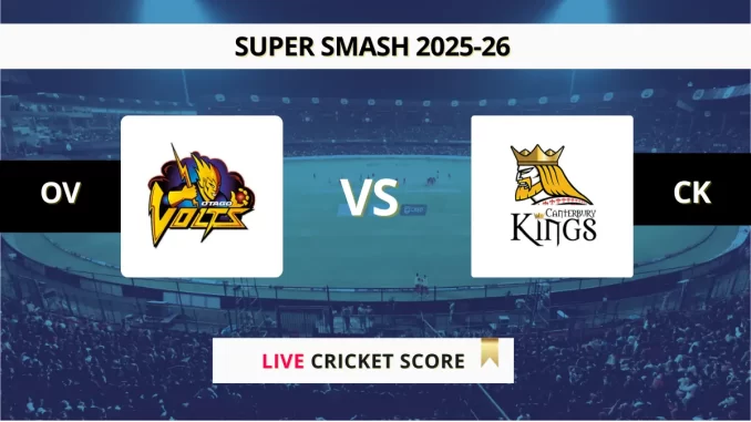 OV vs CK Live Score, 3rd T20, Super Smash 2025-26