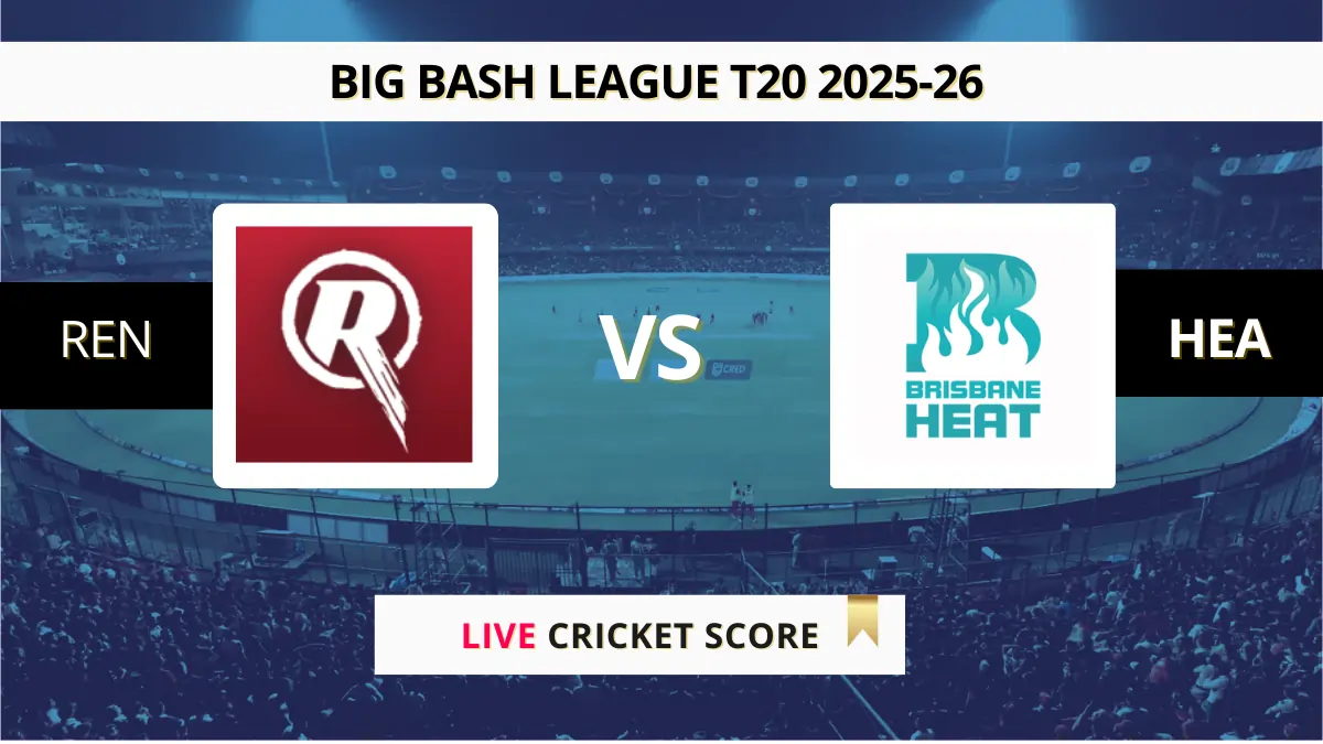 REN vs HEA Live Score: Scorecard, Ball by Ball Commentary - Match 2, B...