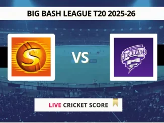 SCO vs HUR Live Score Big Bash League T20 2025
