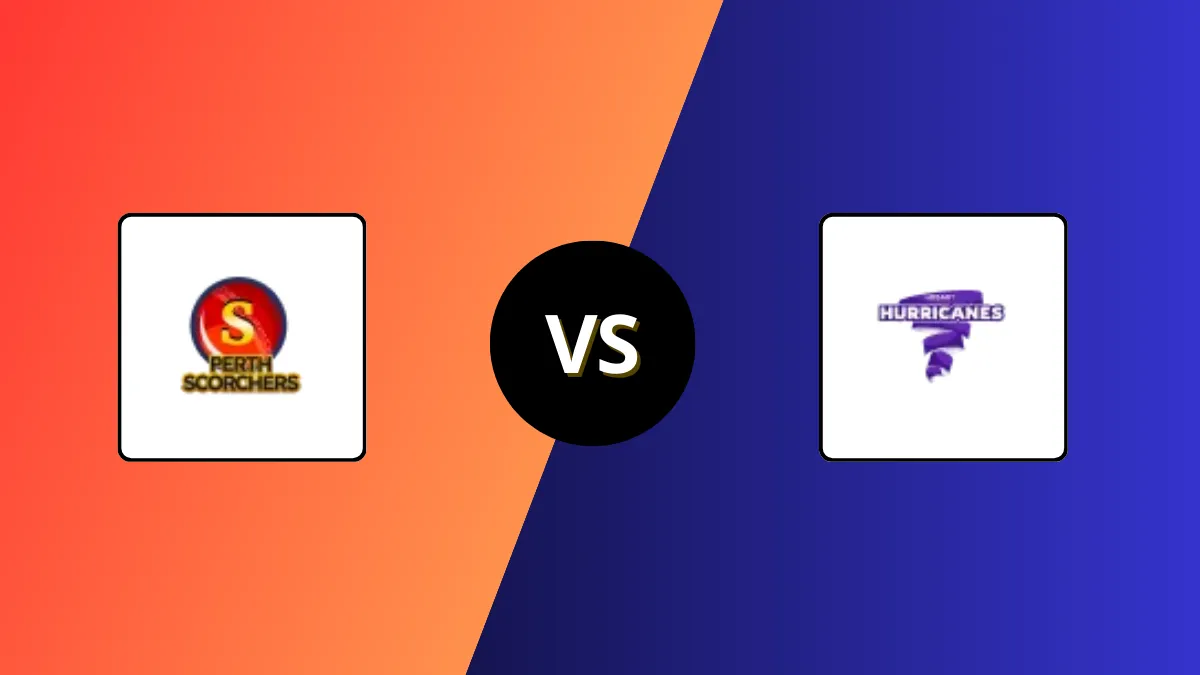 SCO vs HUR Player Battle & Head to Head Team Stats - Big Bash League 2...